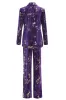 Purple 2 Piece Notched Lapel Women Prom Suits with Sleeves sold by Zapaka