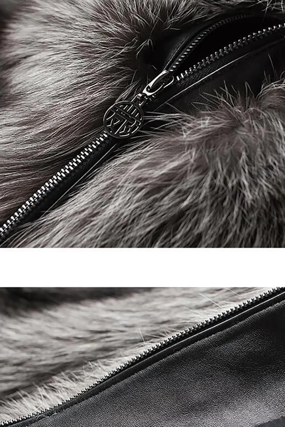 Silver Grey Long Sleeves Men's Faux Fur Coat sold by Zapaka product image thumbnail 4