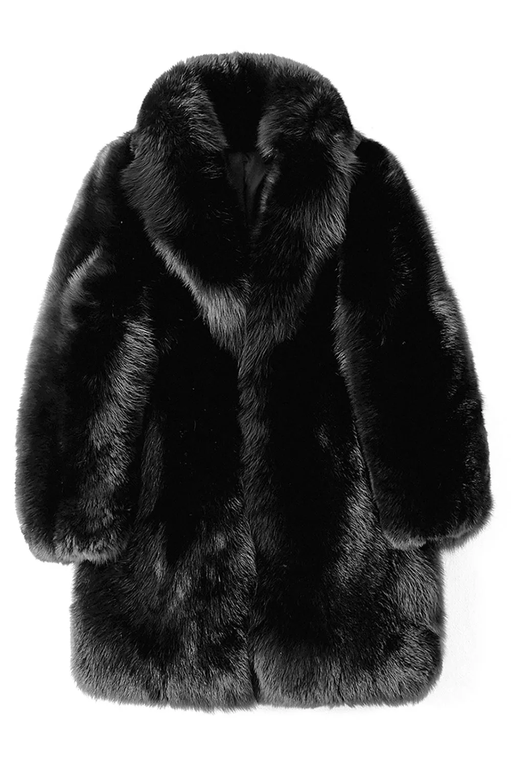 Faux Fur Silver Grey Thickened Lapel Men's Coat sold by Zapaka product image thumbnail 4