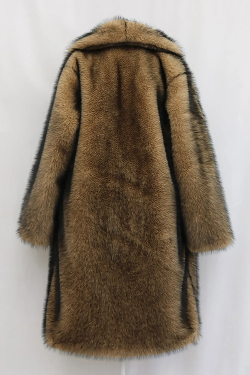 Camel Thickened Faux Fur Men's Warm Coat with Long Sleeves sold by Zapaka product image thumbnail 2