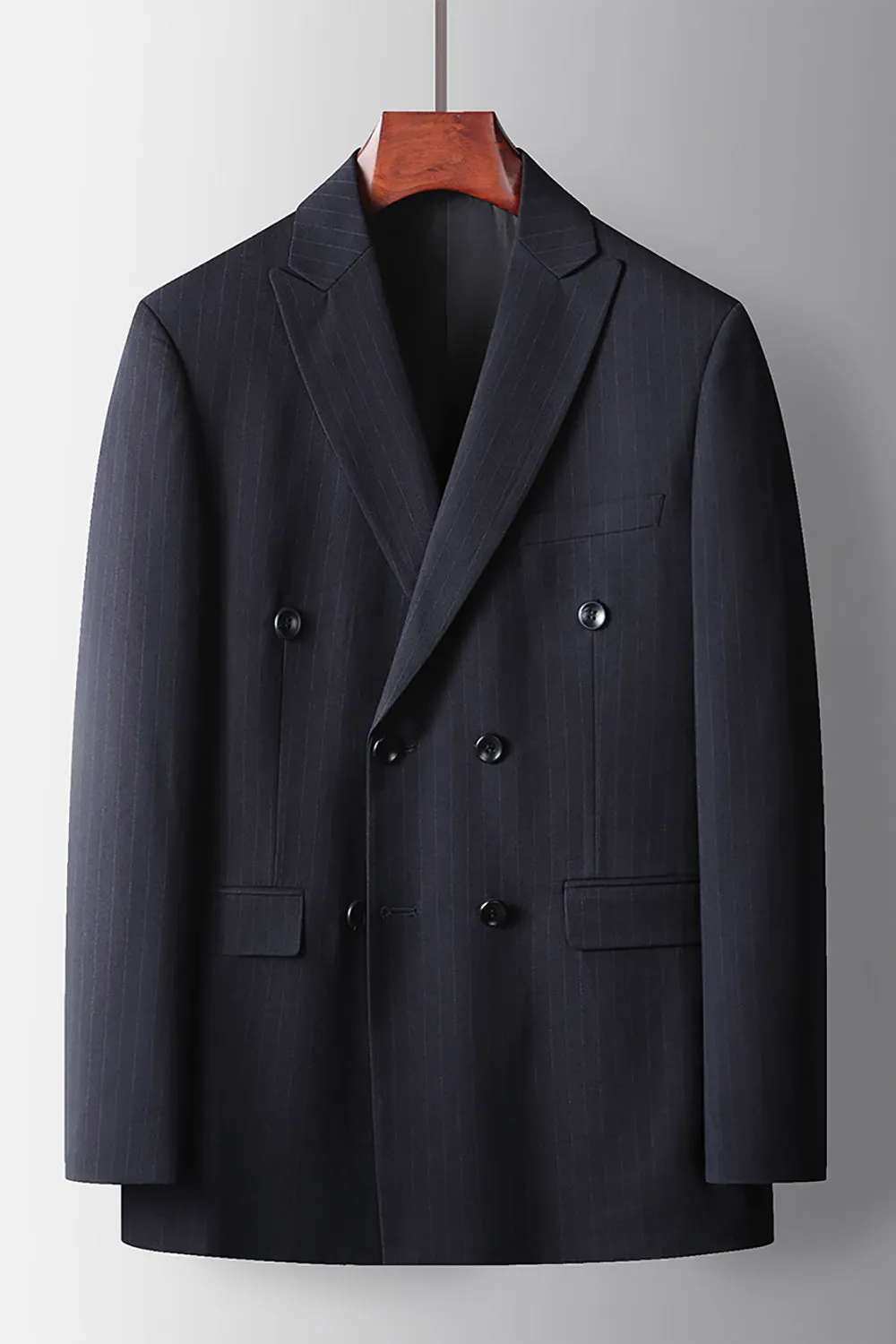 Navy Peak Lapel 2 Pieces Men's Formal Suits sold by Zapaka product image thumbnail 2