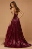 Burgundy Halter A Line Metallic Holiday Dress sold by Zapaka
