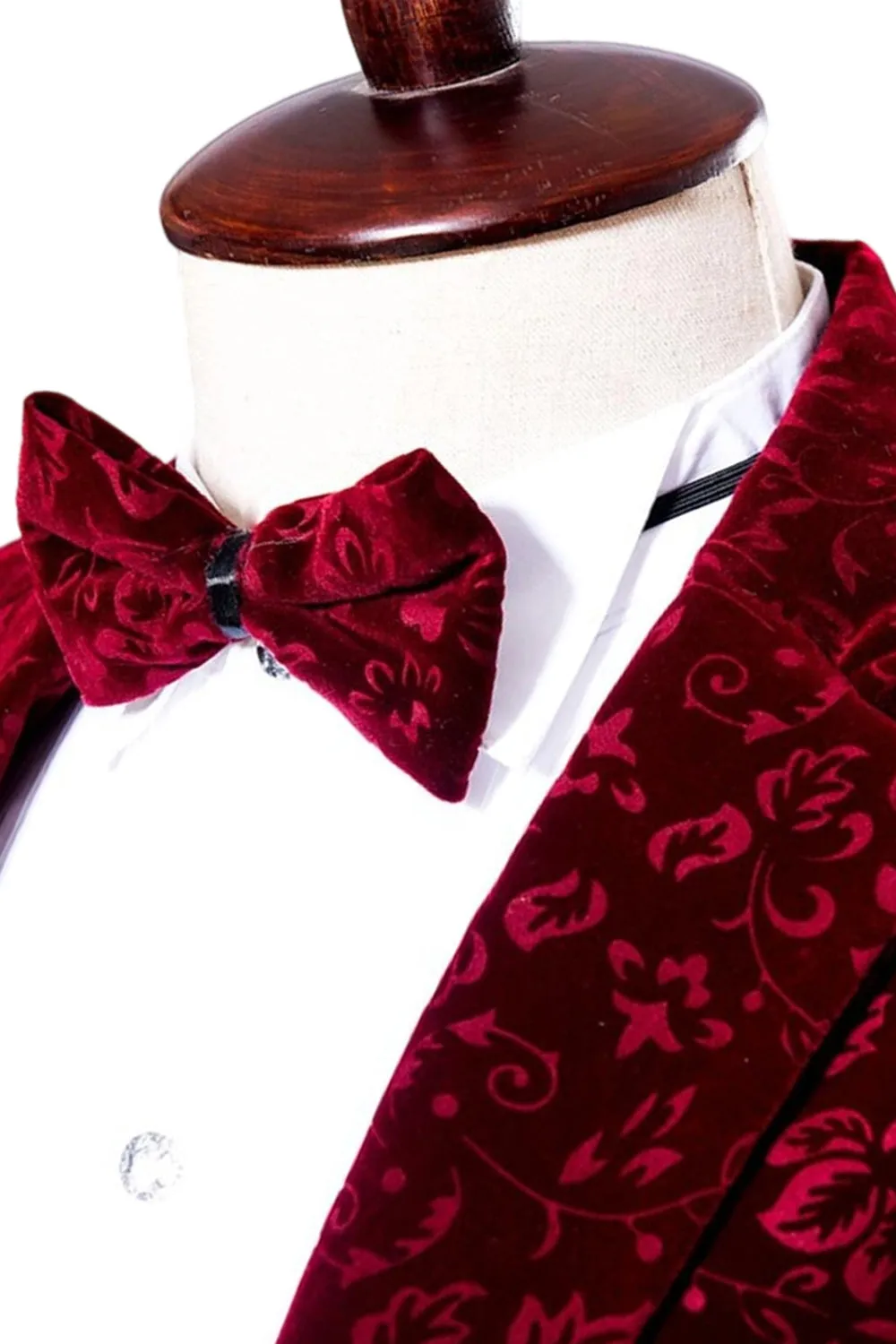 Red Notched Lapel Slim Fit One Button Men's Prom Blazer sold by Zapaka product image thumbnail 4