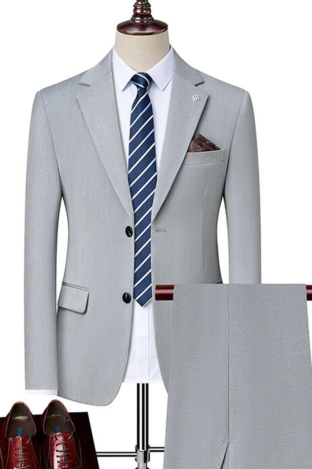 Black Notched Lapel Singel Breasted 2-piece Men Suits sold by Zapaka product image thumbnail 5