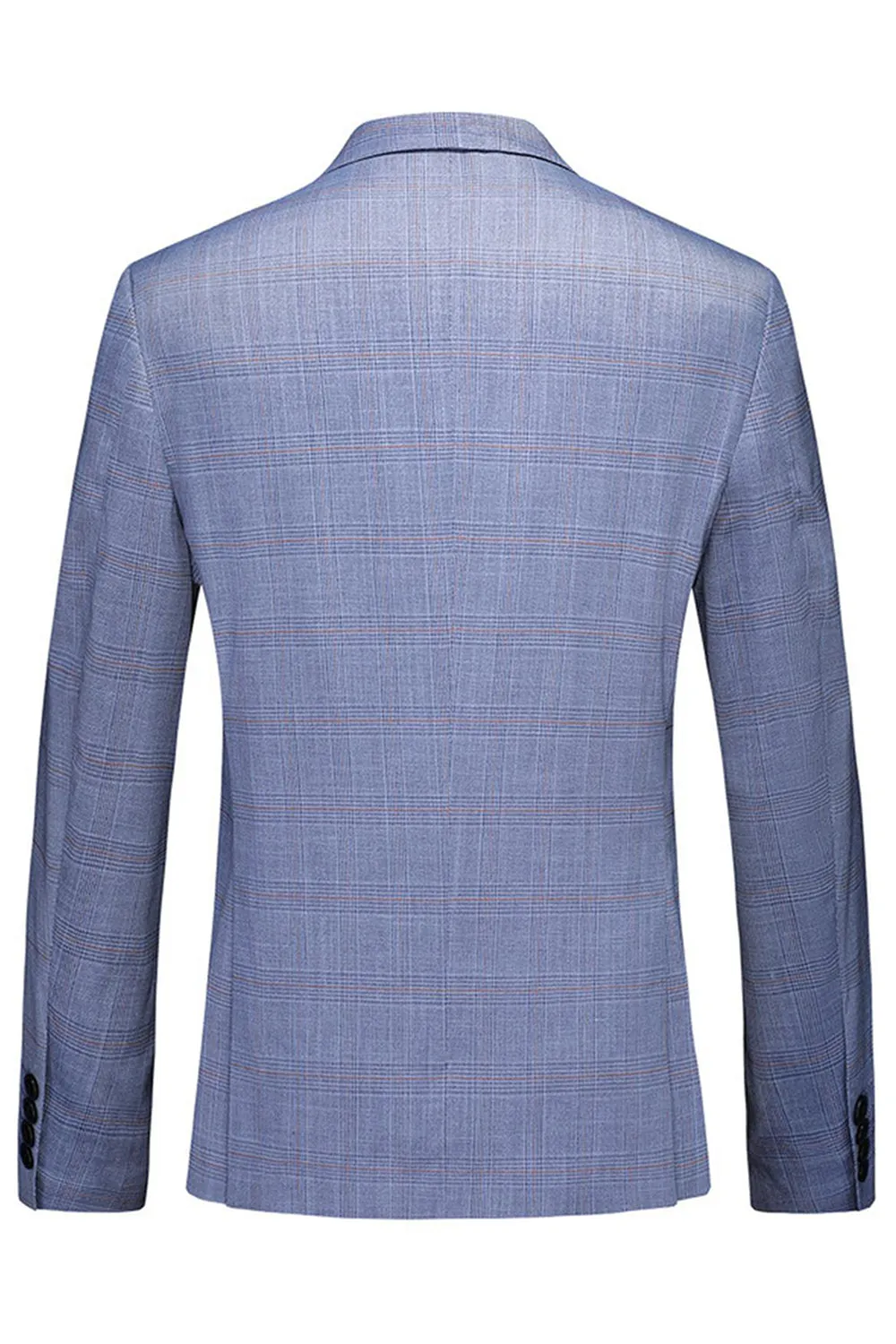 Blue Notched Lapel 3 Pieces Men's Formal Suits sold by Zapaka product image thumbnail 2