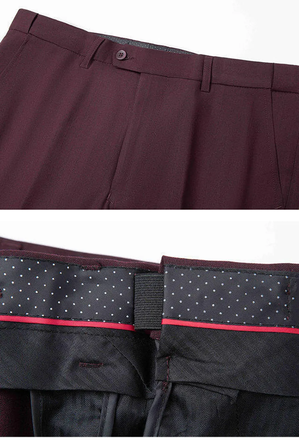 Dark Red Notched Lapel 2-piece Men Suits sold by Zapaka product image thumbnail 4