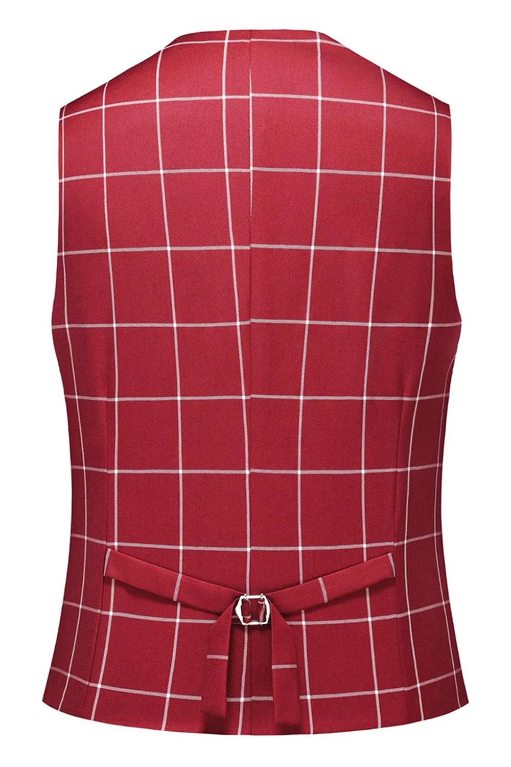 Red Striped Peaked lapel 3 Pieces Men's Prom Suits sold by Zapaka product image thumbnail 4