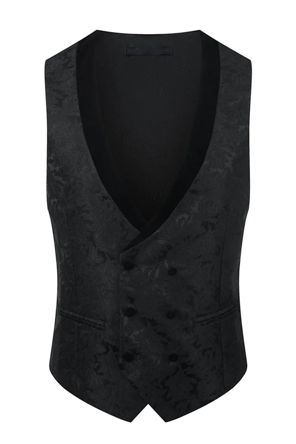 Black Shawl Lapel One Button 3-Piece Men Suits sold by Zapaka product image thumbnail 3