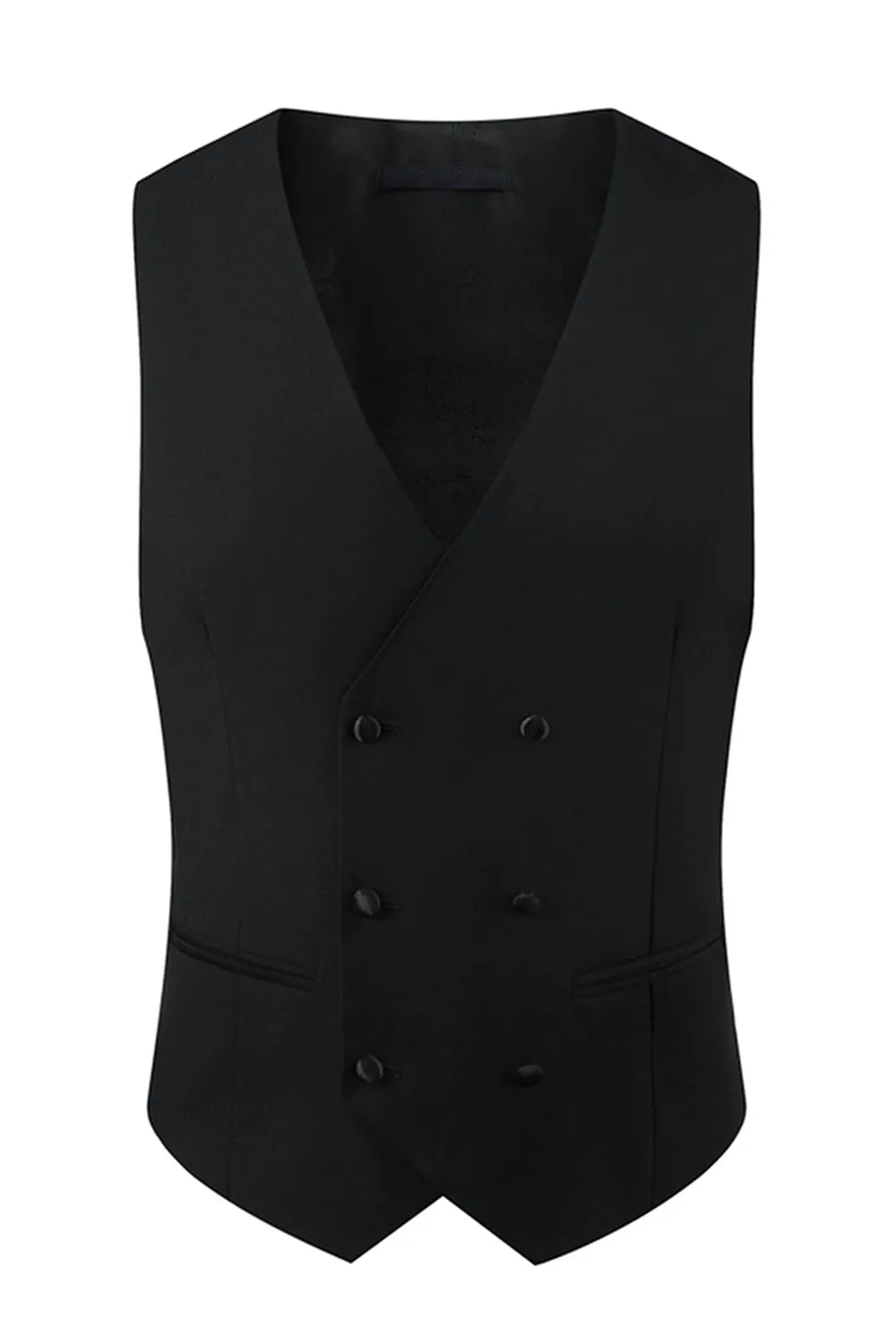 Black Peak Lapel Beaded 3-Piece Men Suits sold by Zapaka product image thumbnail 4