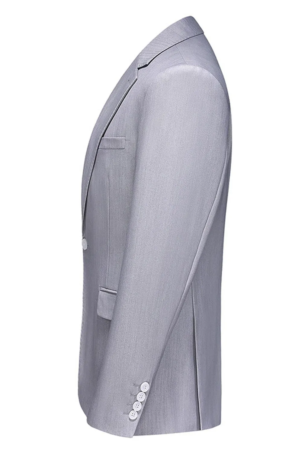Light Grey 3 Pieces Notched Lapel Men's Formal Suits sold by Zapaka product image thumbnail 3