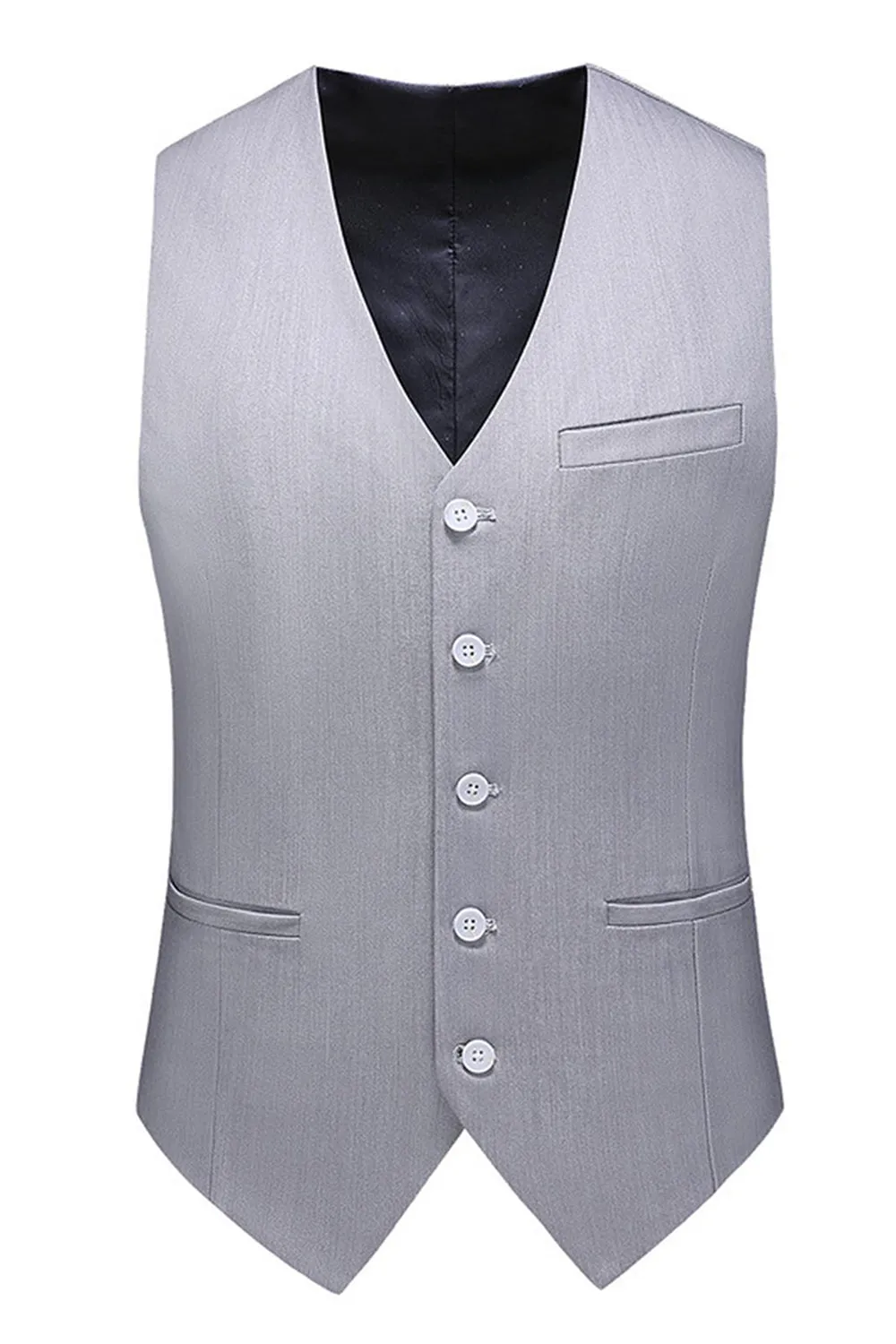 Light Grey 3 Pieces Notched Lapel Men's Formal Suits sold by Zapaka product image thumbnail 4