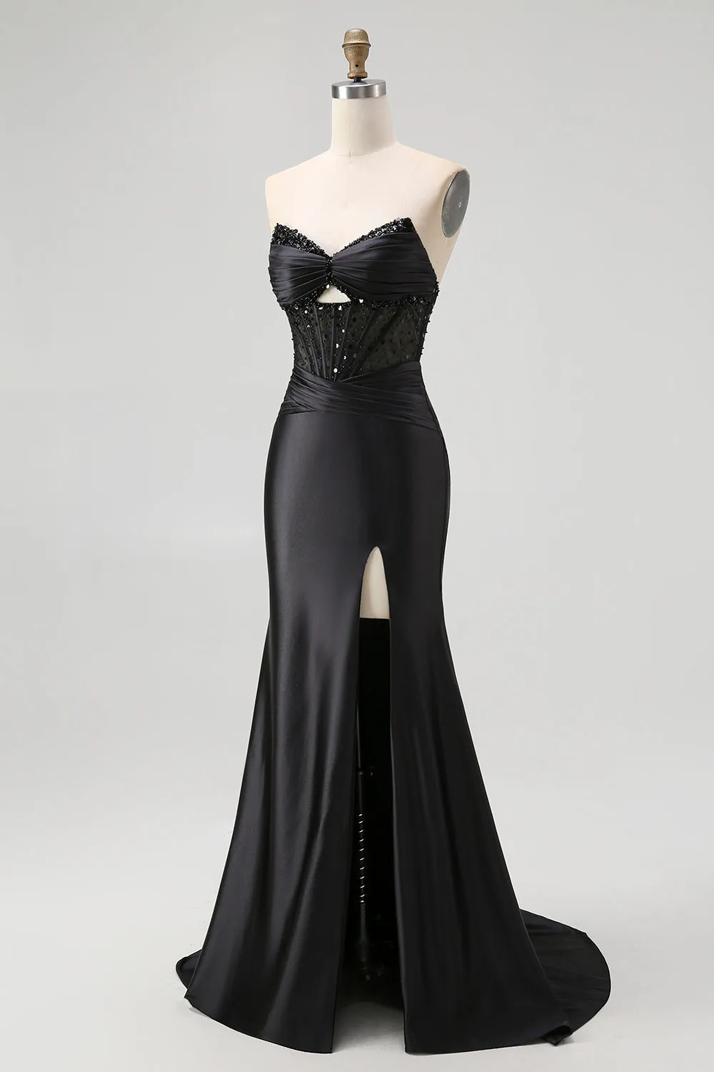 Strapless Sequin Black Corset Mermaid Prom Dress sold by Zapaka product image thumbnail 3