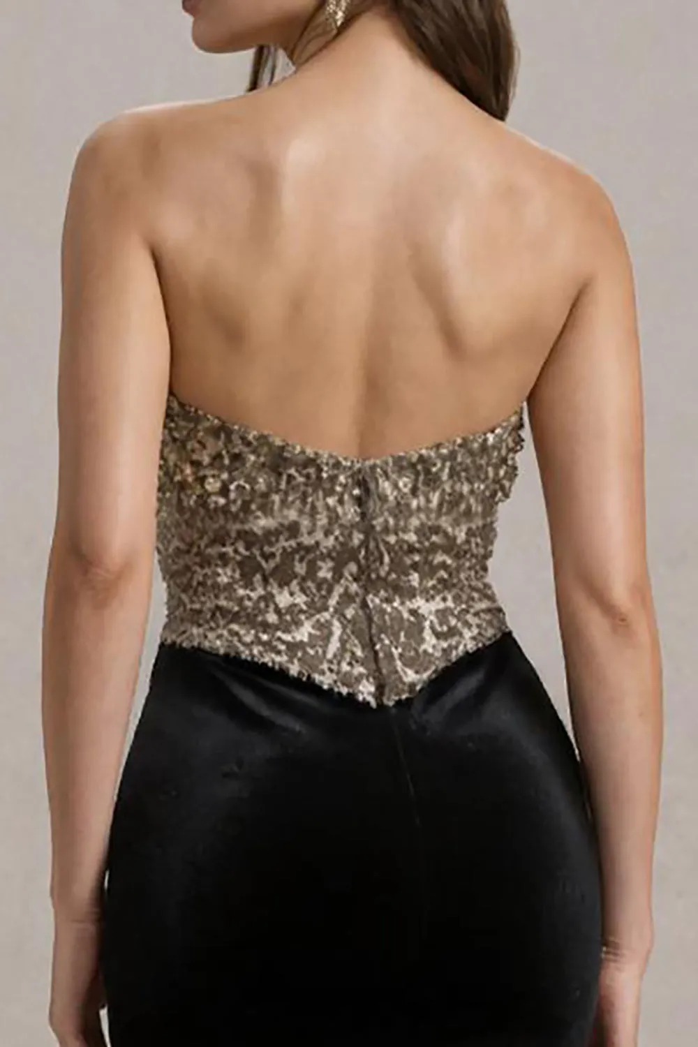 Strapless Bodycon Black Tie Dress sold by Zapaka product image thumbnail 4