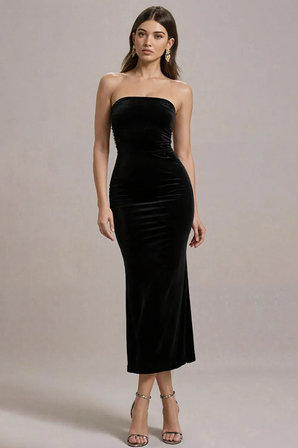 Strapless Bodycon Black Tie Dress sold by Zapaka