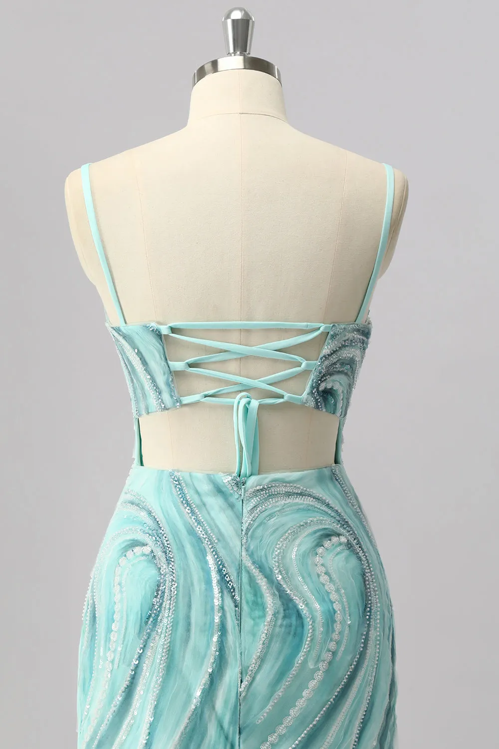 Green Bodycon Sequin Mini Homecoming Dress with Beading sold by Zapaka product image thumbnail 5