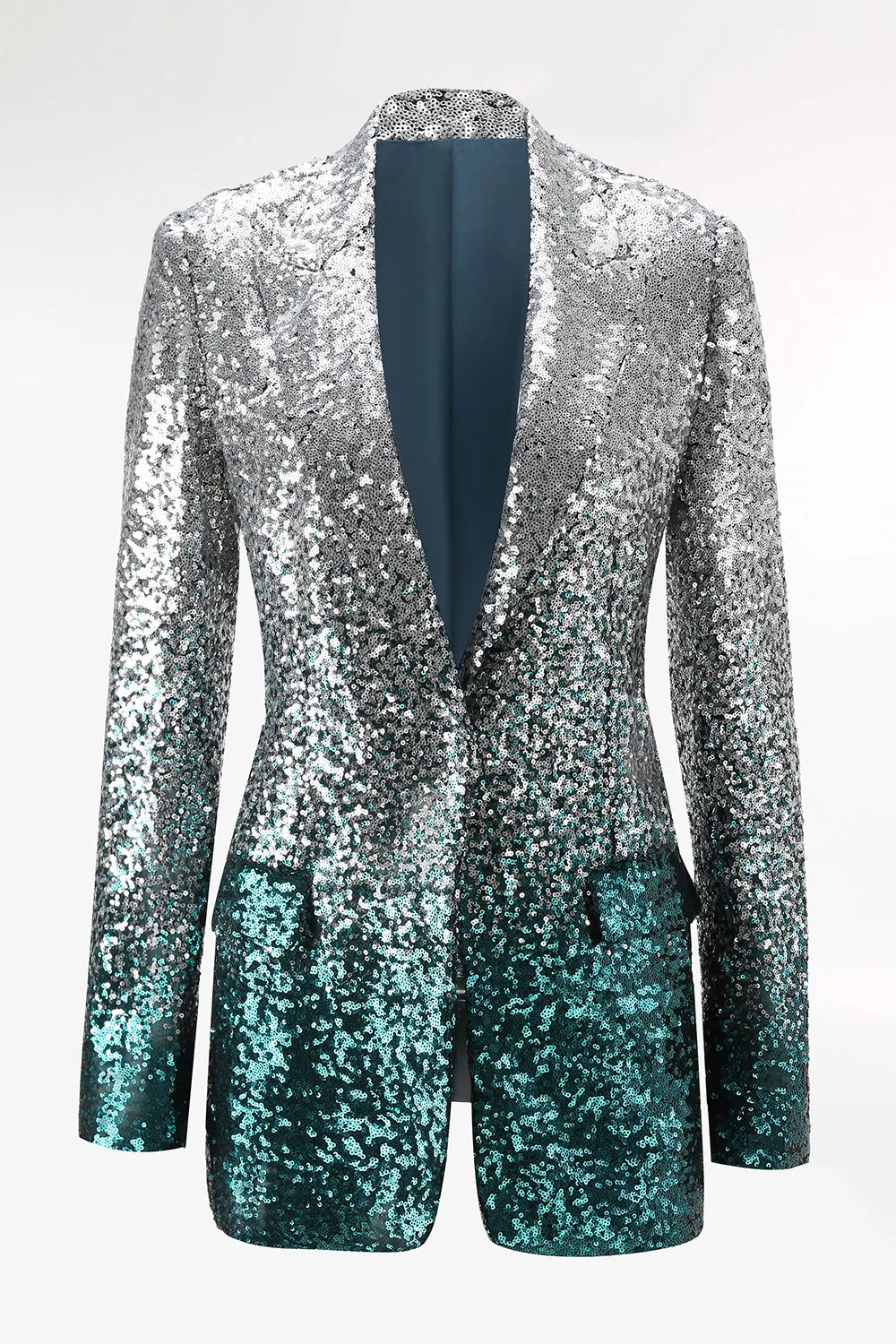 Sparkly Silver Sequins 2-piece Women Suits sold by Zapaka product image thumbnail 3