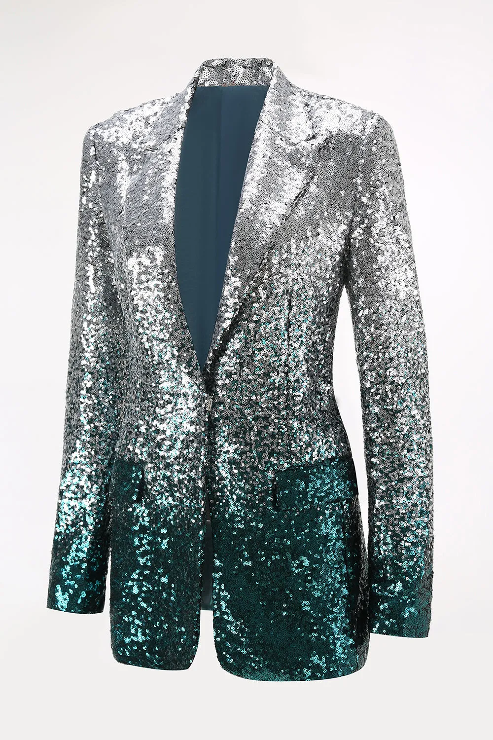 Sparkly Silver Sequins 2-piece Women Suits sold by Zapaka product image thumbnail 5