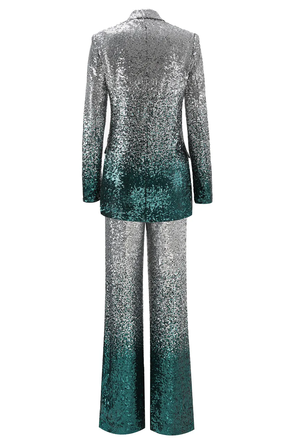 Sparkly Silver Sequins 2-piece Women Suits sold by Zapaka product image thumbnail 2