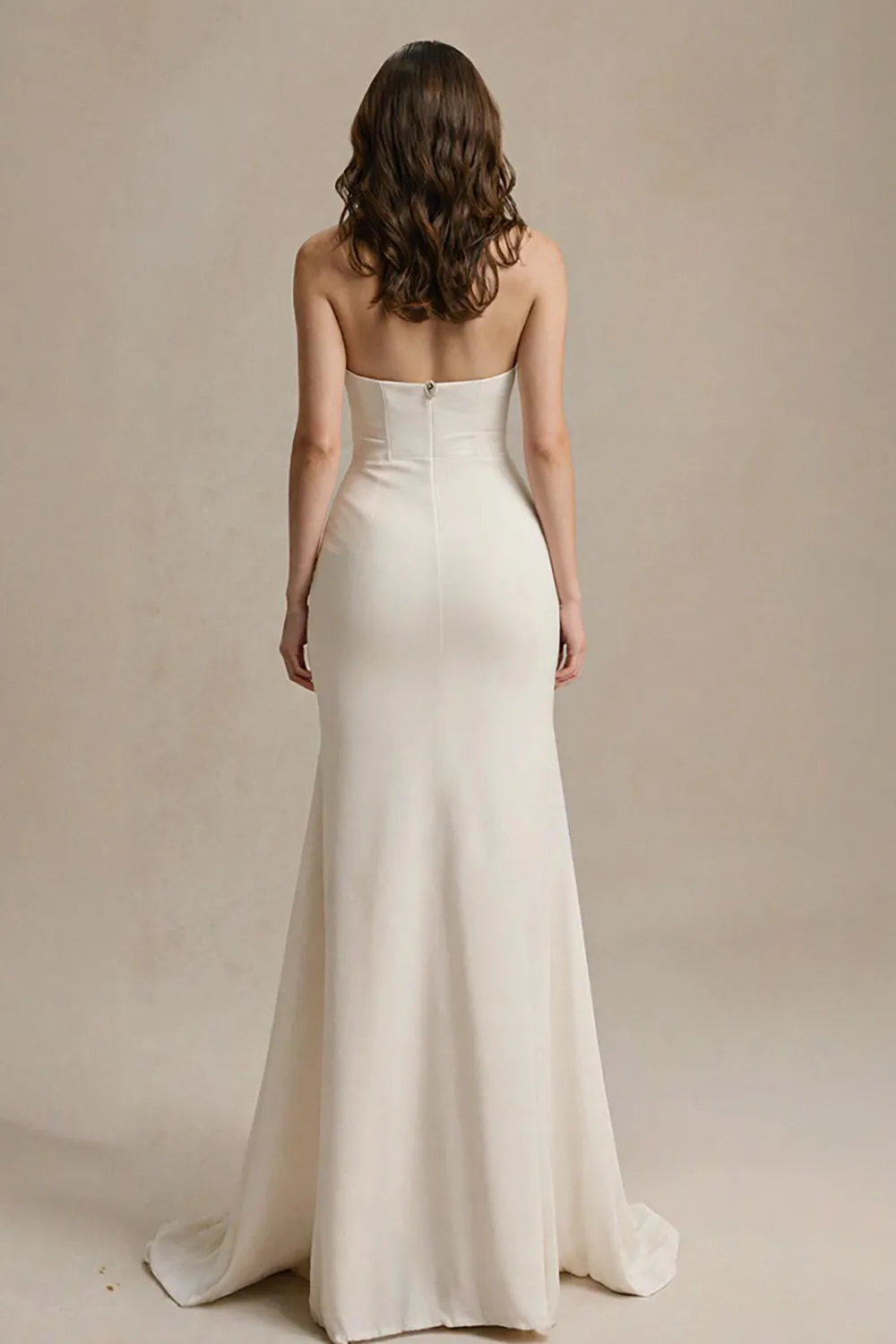 Ivory Mermaid Sweetheart Long Formal Dress sold by Zapaka product image thumbnail 2