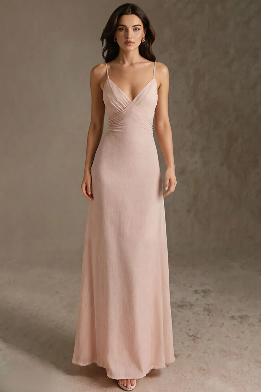 Pink Spaghetti Straps Sheath Formal Dress sold by Zapaka