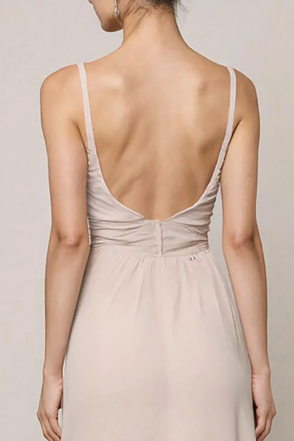 Ivory A Line Spaghetti Straps Long Formal Dress sold by Zapaka product image thumbnail 4