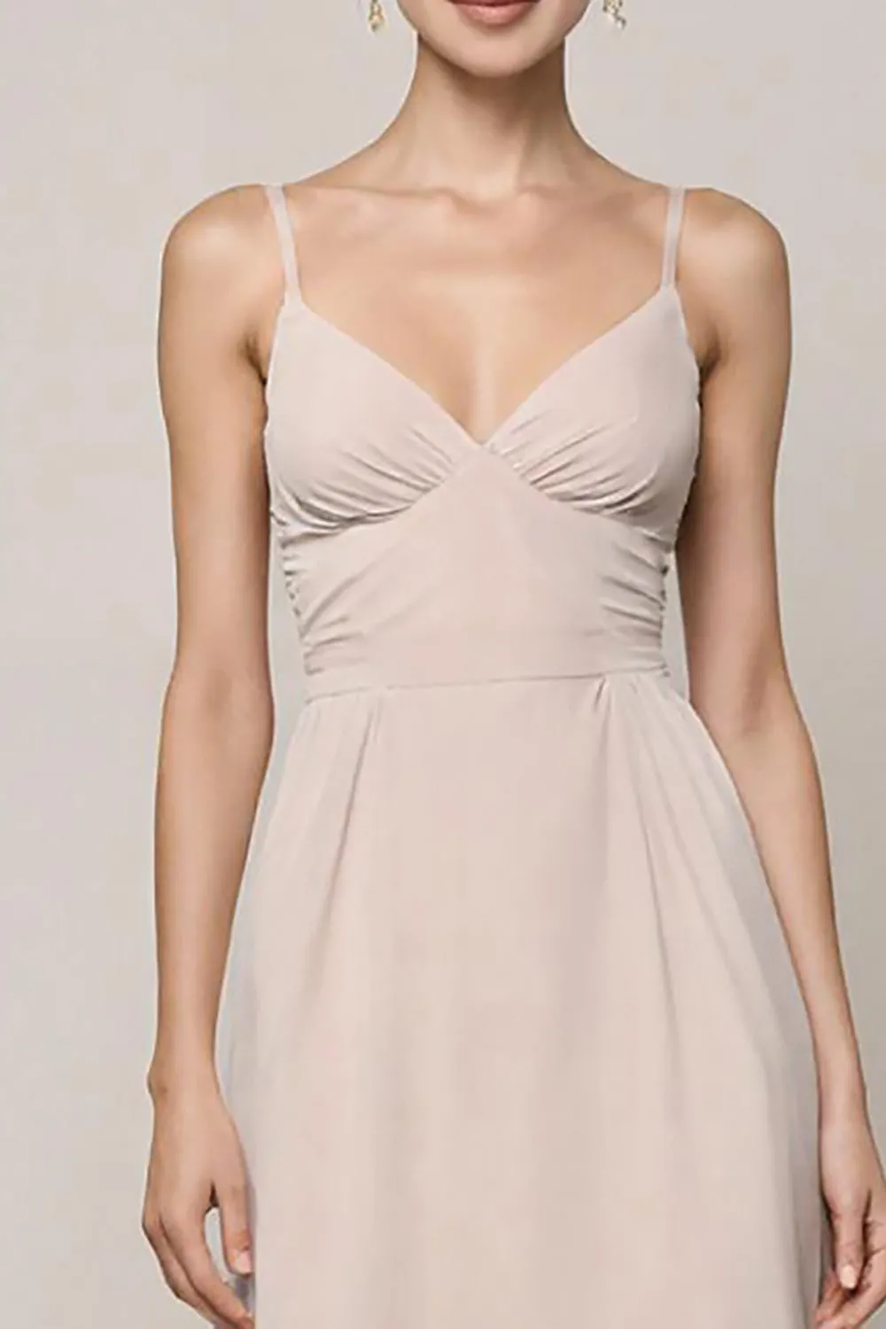 Ivory A Line Spaghetti Straps Long Formal Dress sold by Zapaka product image thumbnail 3