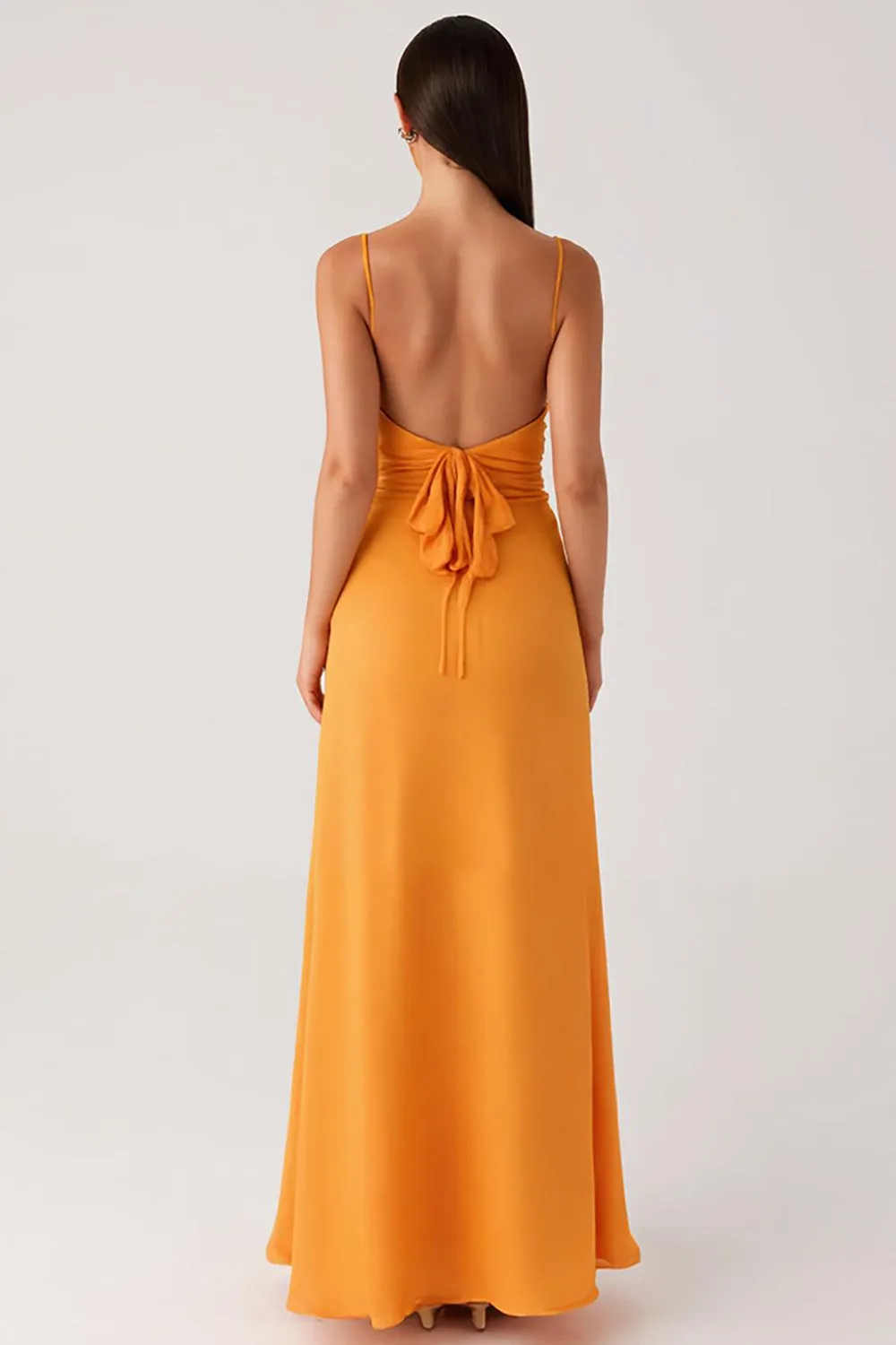 Yellow Spaghetti Straps Chiffon Formal Dress sold by Zapaka product image thumbnail 2