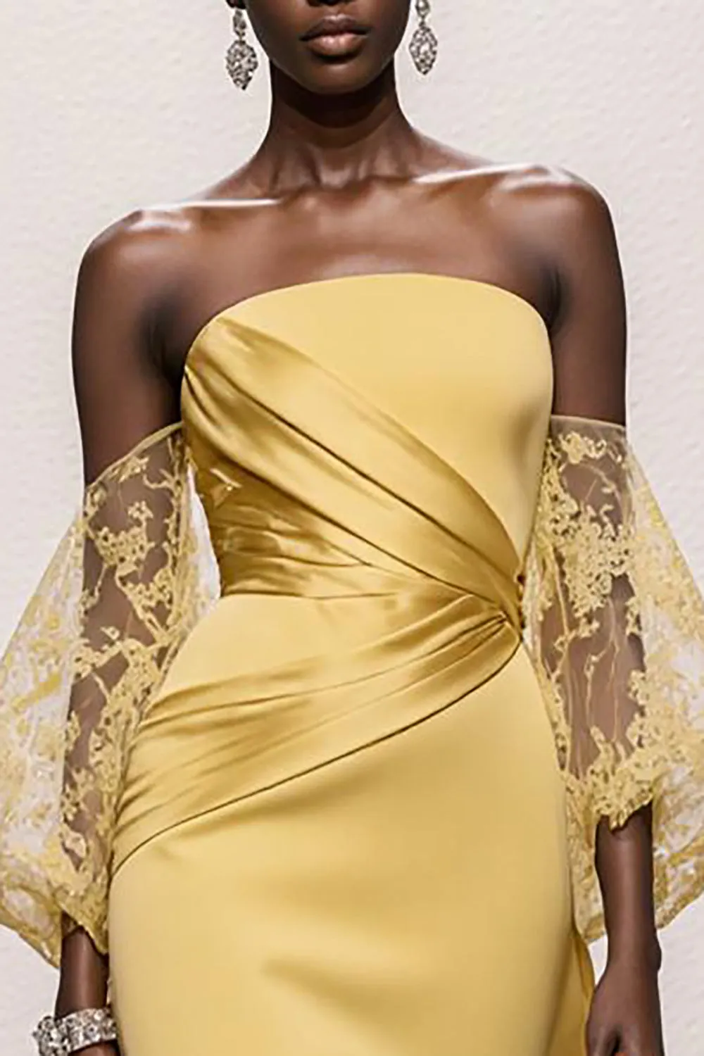 Daffodil Off the Shoulder Sheath Pageant Dress sold by Zapaka product image thumbnail 3