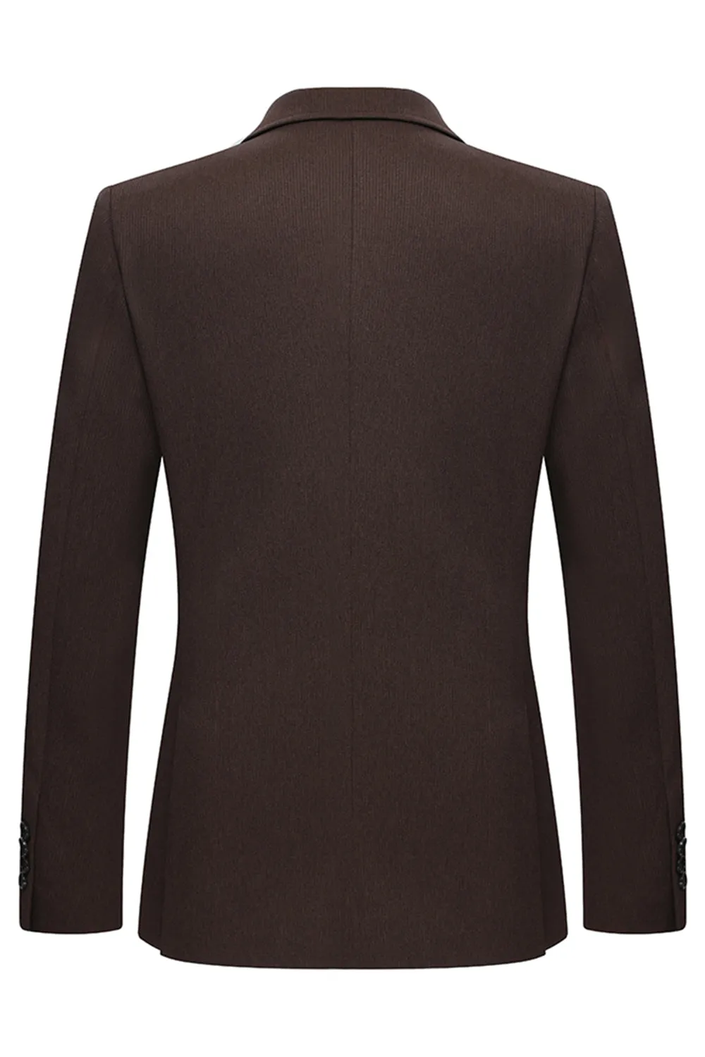 Coffee Double Breasted Peak Lapel 2 Piece Men's Suits sold by Zapaka product image thumbnail 3