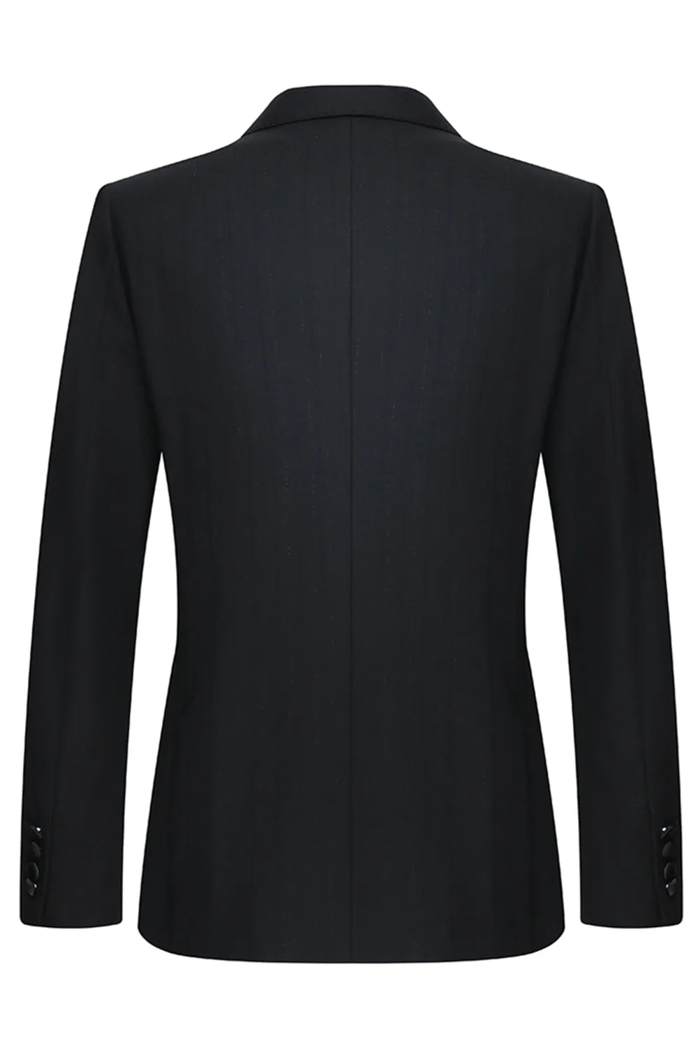 2 Piece Peak Lapel Double Breasted Black Men's Party Suits sold by Zapaka product image thumbnail 3