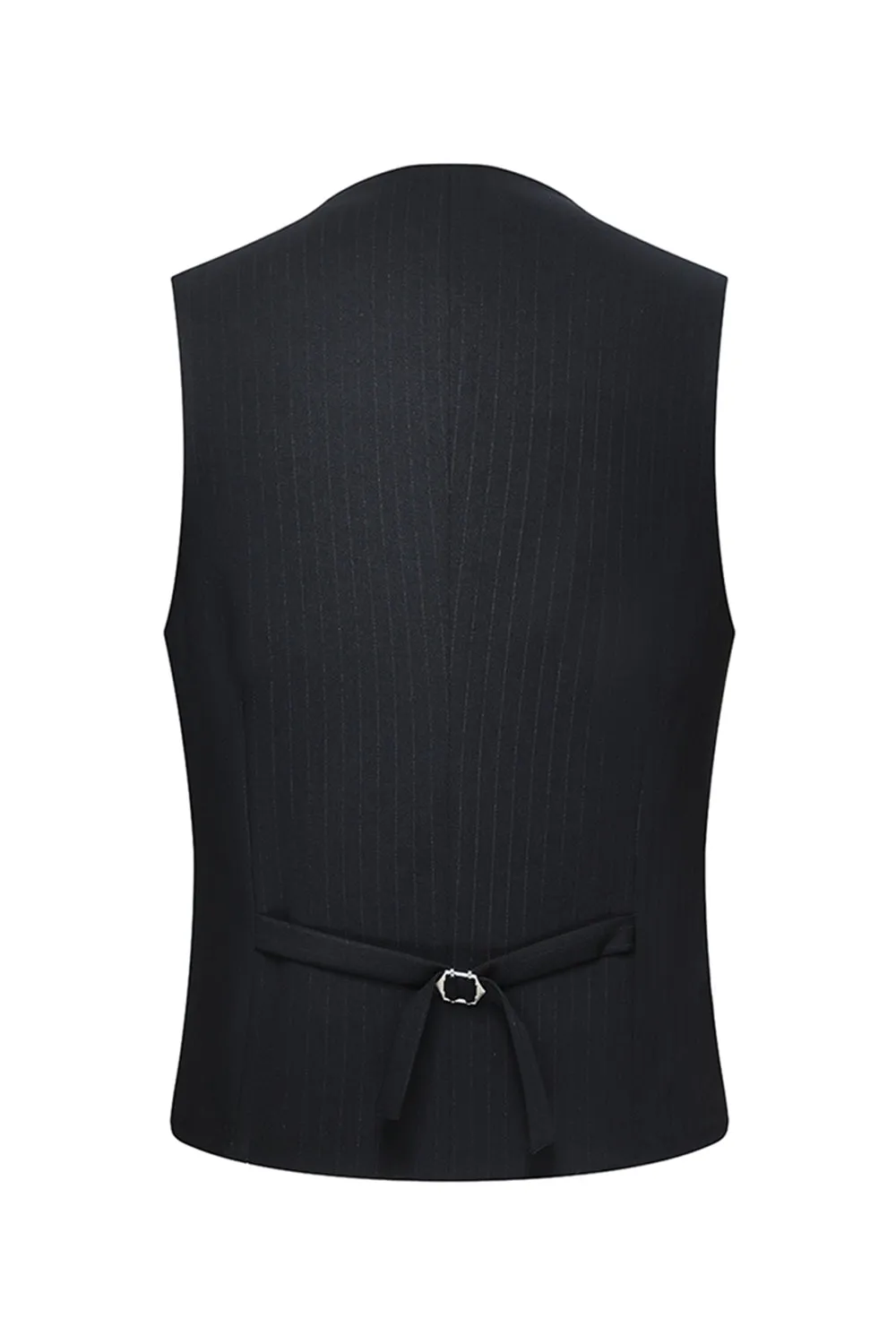 Peak Lapel 3 Piece One Button Slim Fit Black Men's Wedding Suits sold by Zapaka product image thumbnail 5