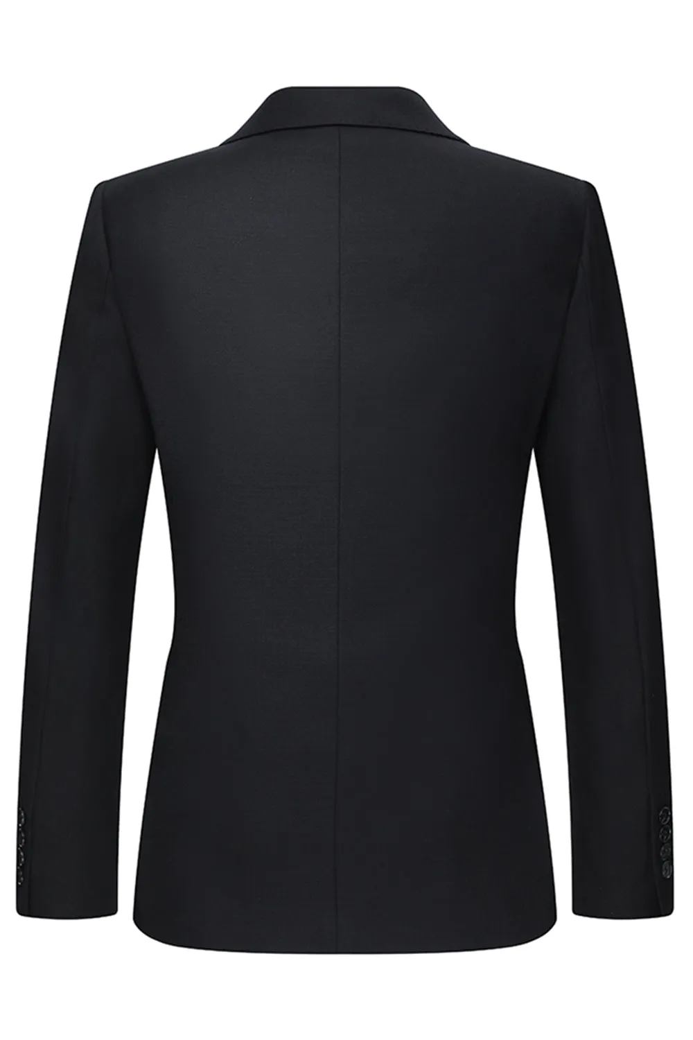 Single Breasted Notched Lapel Black 3 Piece Men's Suits sold by Zapaka product image thumbnail 3