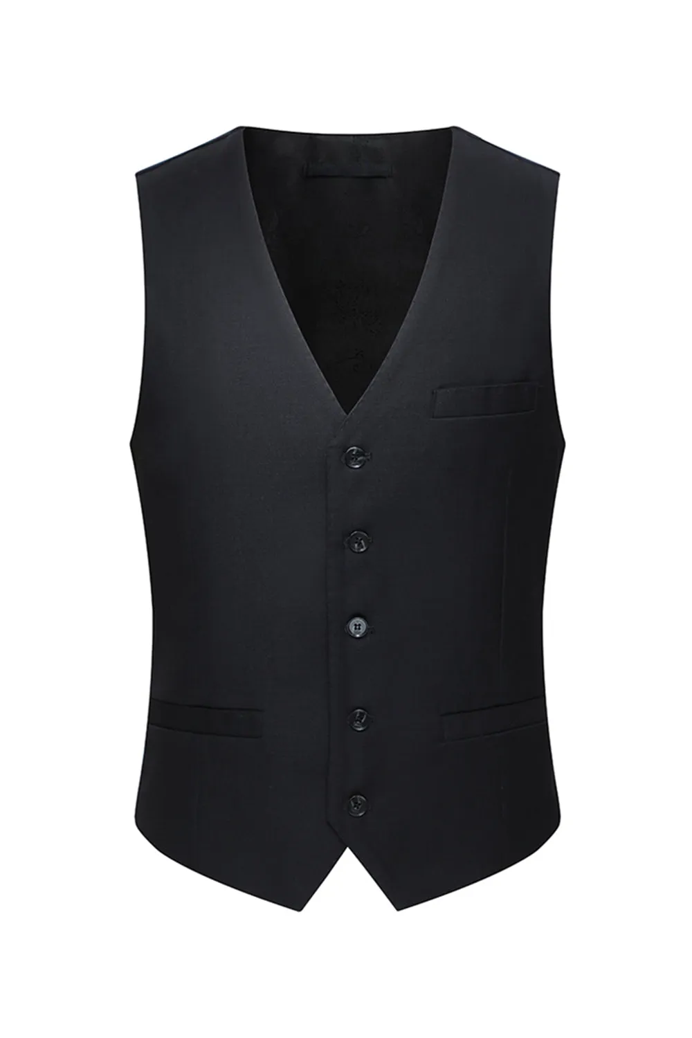 Single Breasted Notched Lapel Black 3 Piece Men's Suits sold by Zapaka product image thumbnail 4