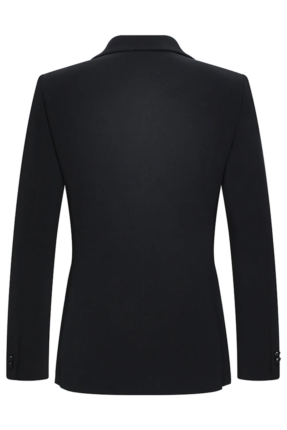 Notched Lapel Black 2 Piece Men's Business Suits sold by Zapaka product image thumbnail 3