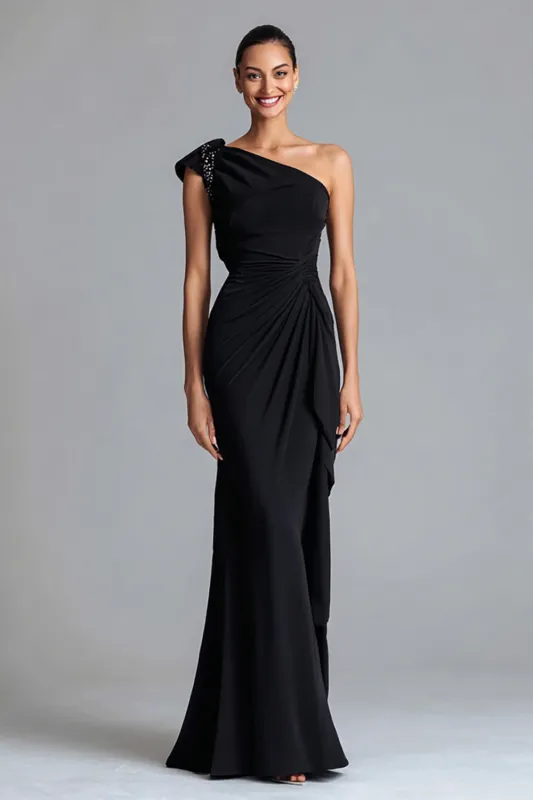 Black Chiffon Mermaid Long Formal Dress sold by Zapaka