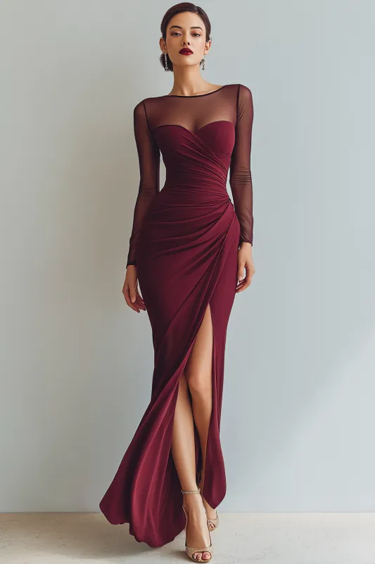 Cabernet Bateau Neck Mermaid Formal Dress sold by Zapaka