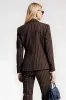 Coffee Pinstriped 2 Piece Notched Lapel Business Suits sold by Zapaka