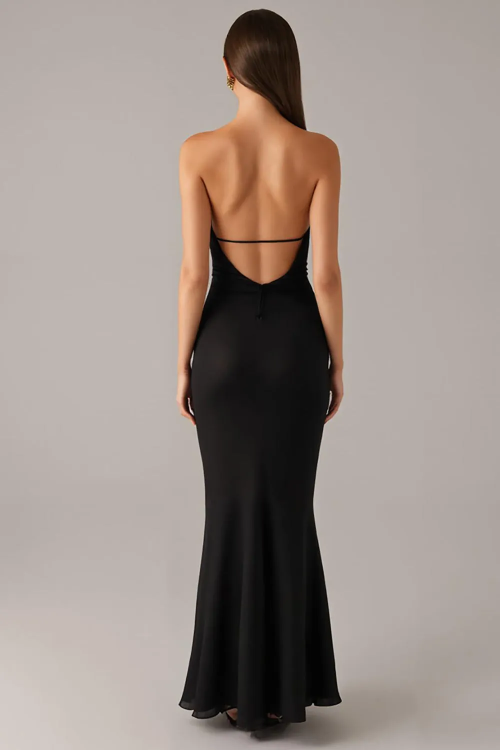 Elegant Strapless Mermaid Black Tie Dress sold by Zapaka product image thumbnail 2