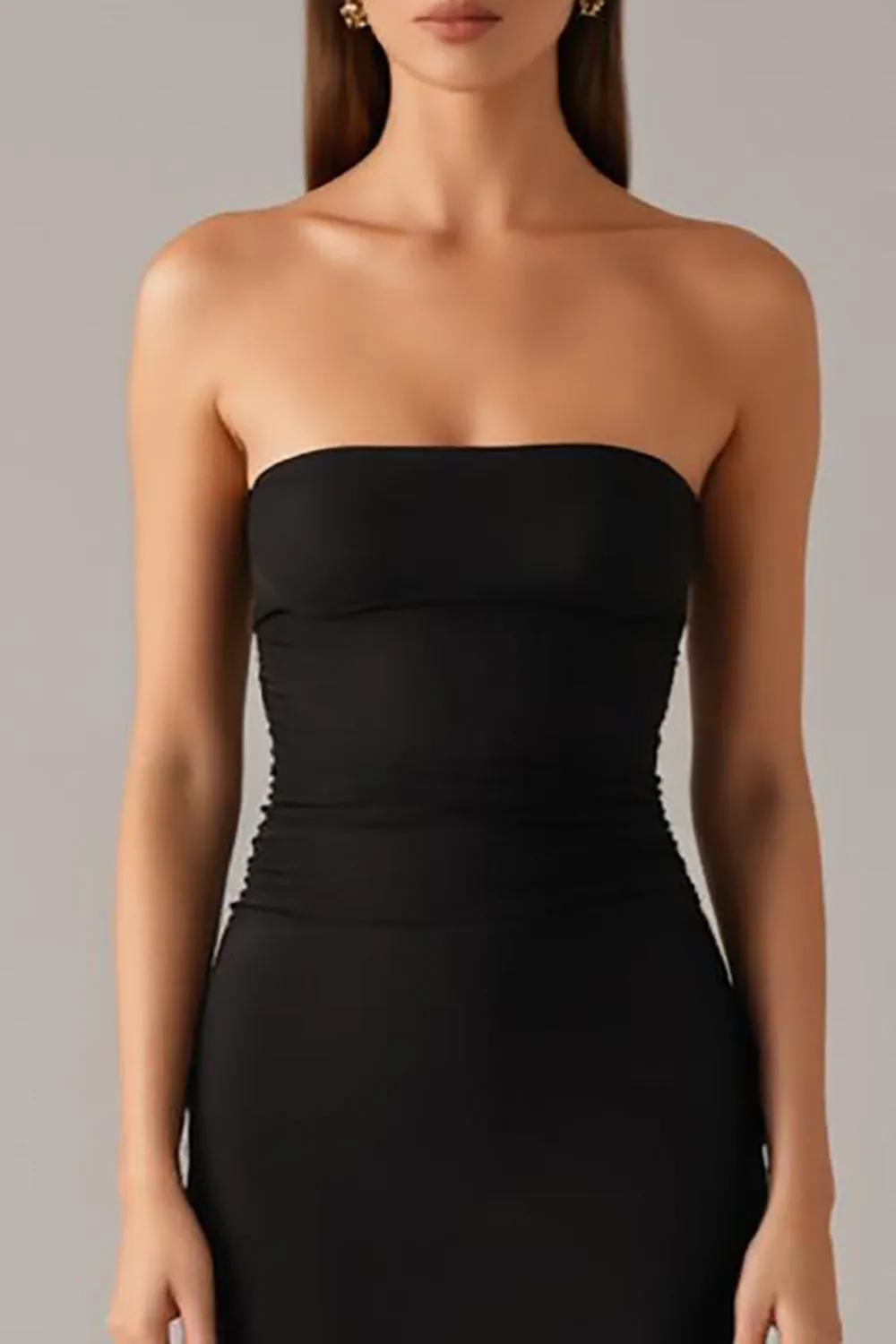 Elegant Strapless Mermaid Black Tie Dress sold by Zapaka product image thumbnail 3