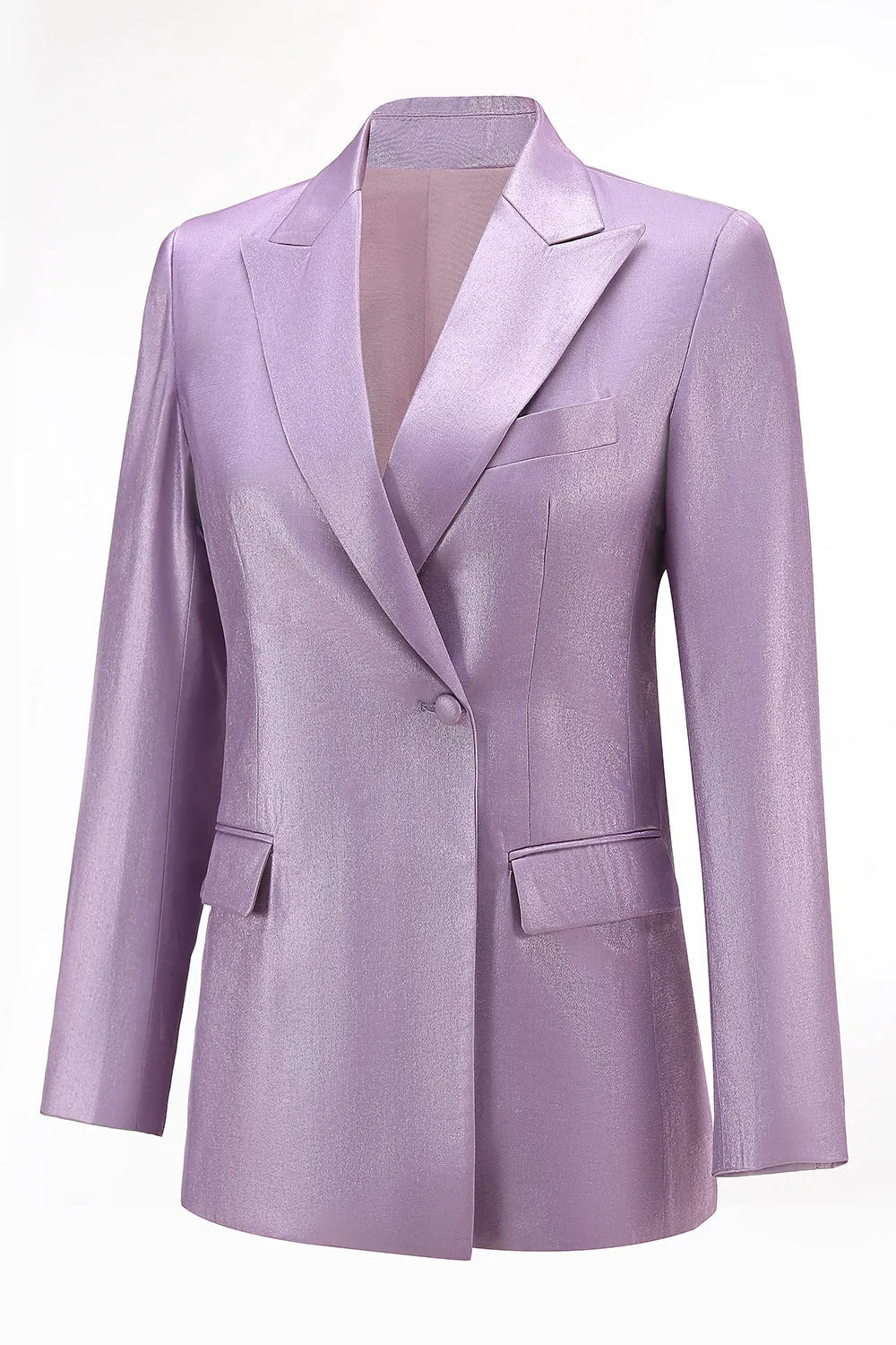 Purple Peak Lapel One Button 2-piece Women Suits sold by Zapaka product image thumbnail 5