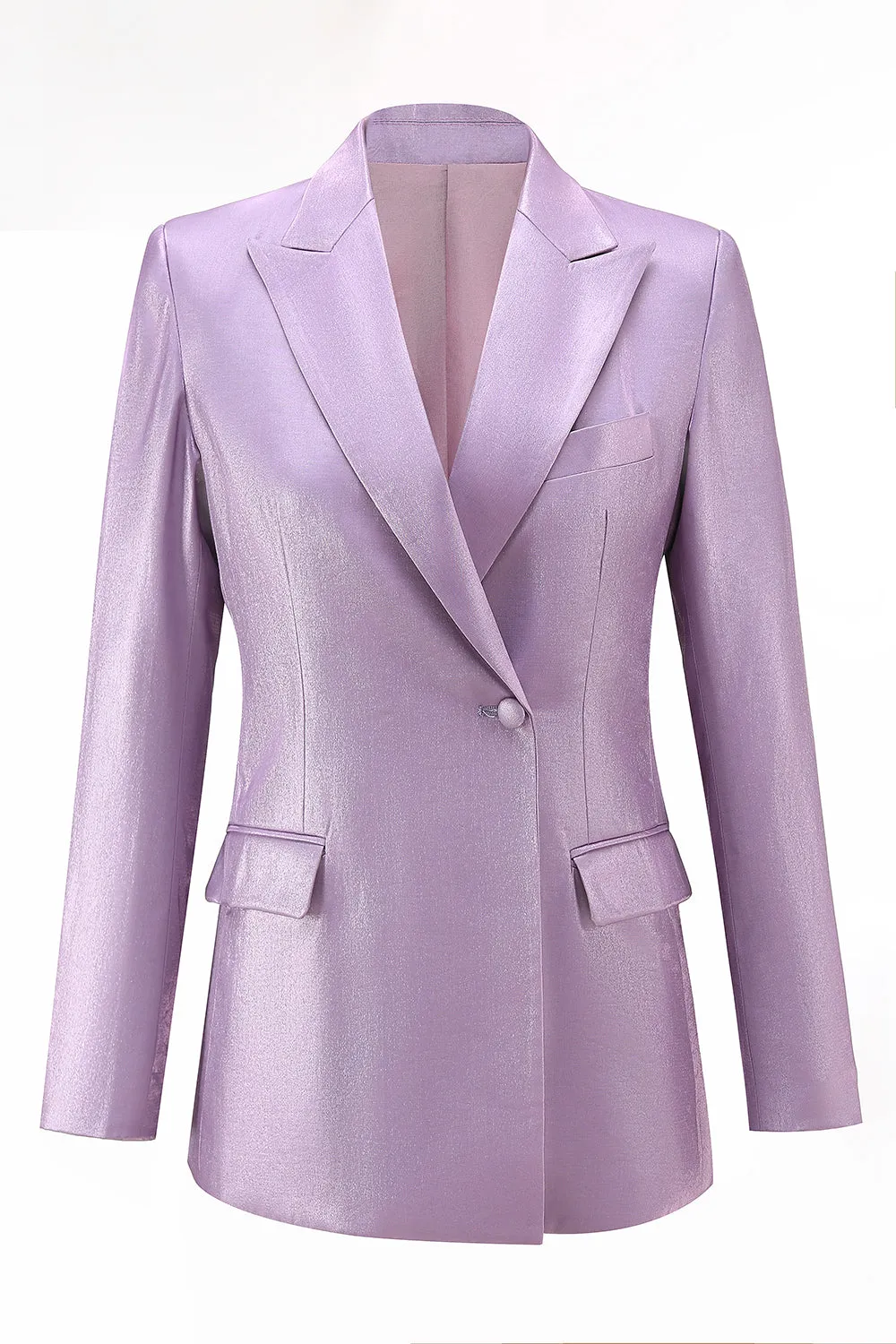 Purple Peak Lapel One Button 2-piece Women Suits sold by Zapaka product image thumbnail 3