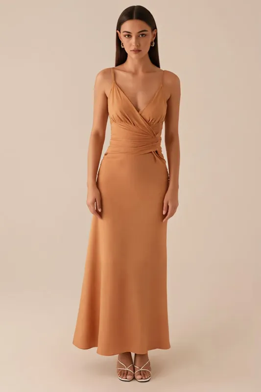 Twilight Sheath Spaghetti Straps Ruched Evening Dress sold by Zapaka
