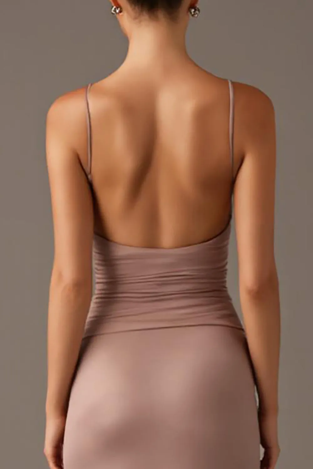 Sunset Spaghetti Straps Sheath Evening Dress with Slit sold by Zapaka product image thumbnail 4