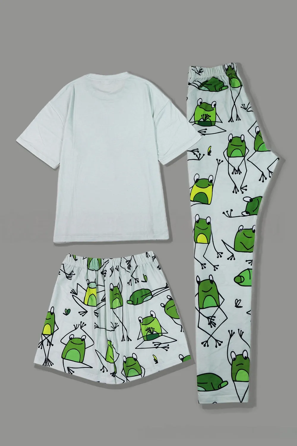 Light Green Cute Animal Print Short Sleeve Matching Family Pajamas sold by Zapaka product image thumbnail 5
