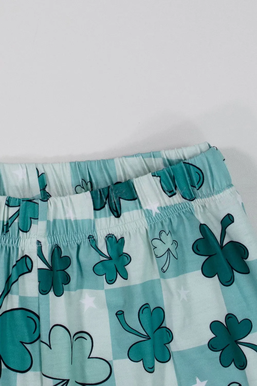 Light Blue Printed Short Sleeve Matching Family Pajamas sold by Zapaka product image thumbnail 5