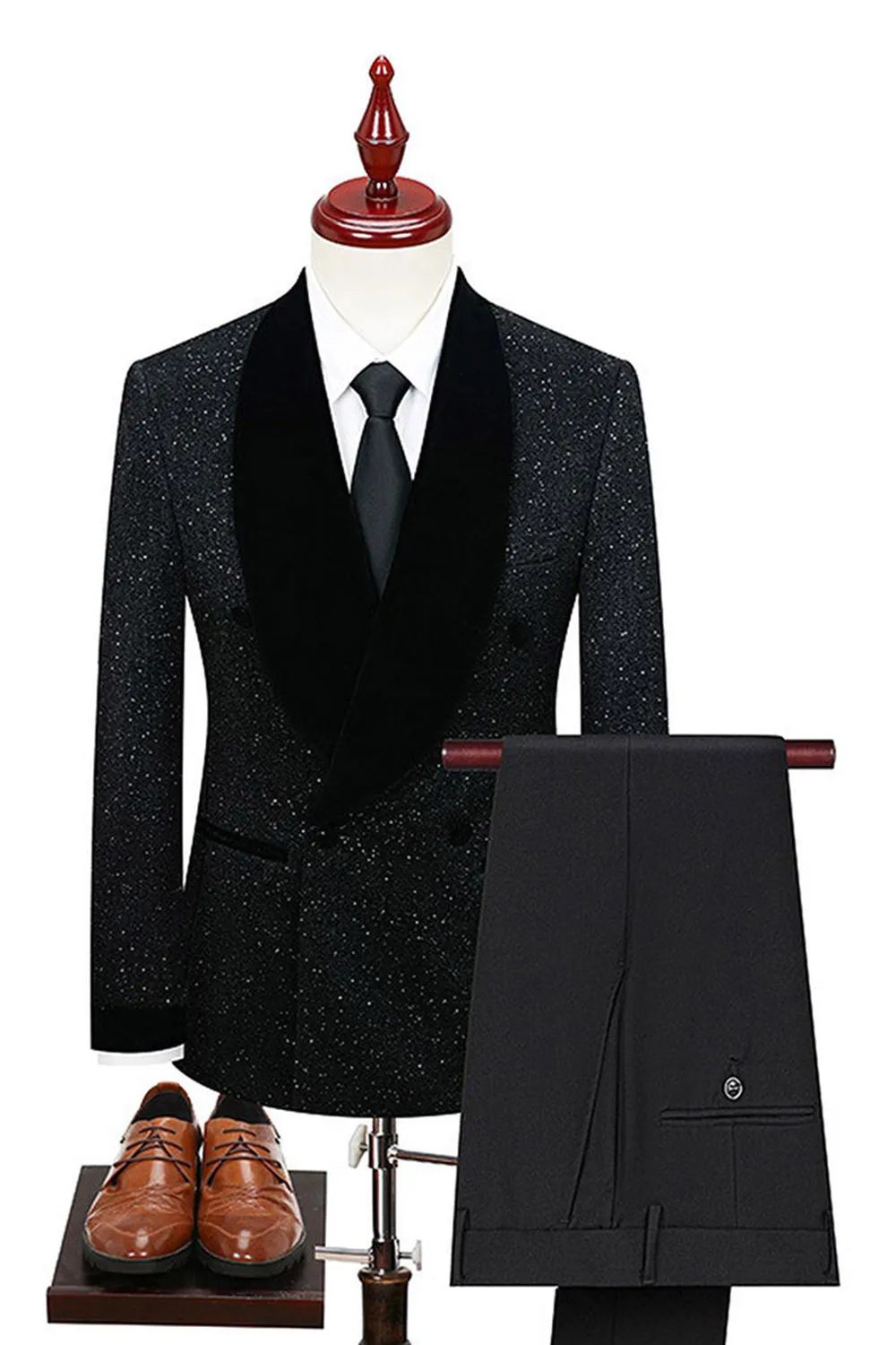 2 Piece Shawl Lapel Double Breasted White Men's Wedding Suits sold by Zapaka product image thumbnail 5