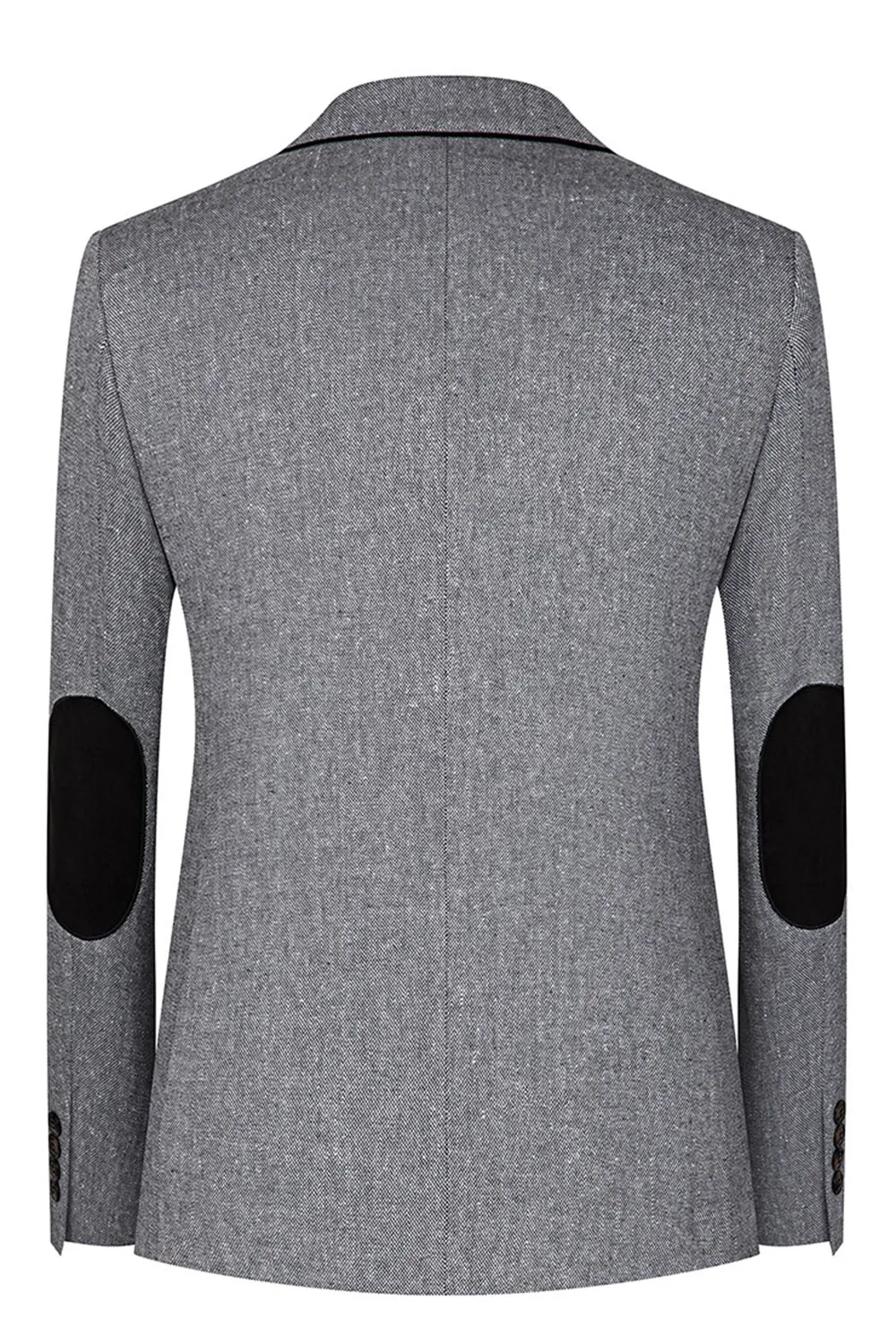 3 Piece Slim Fit Notched Lapel Men's Grey Suits sold by Zapaka product image thumbnail 3