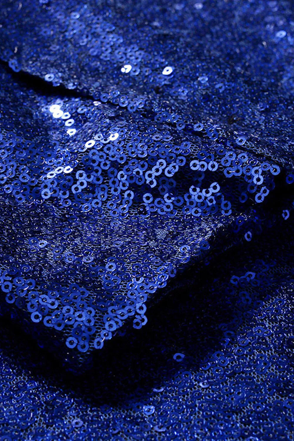 Sparkly Blue Shawl Lapel One Button Men's Prom Blazer sold by Zapaka product image thumbnail 5