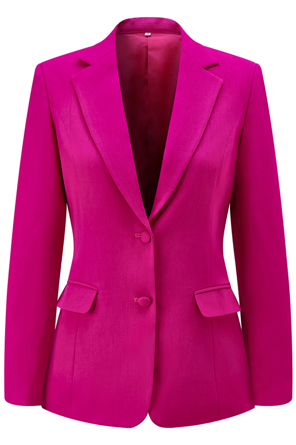 Fuchsia 2-Piece One Button Notched Lapel Women Suits sold by Zapaka product image thumbnail 3