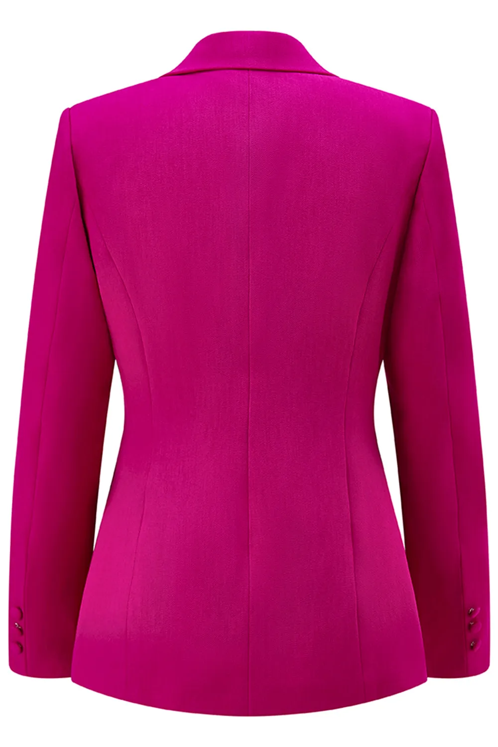 Fuchsia 2-Piece One Button Notched Lapel Women Suits sold by Zapaka product image thumbnail 4